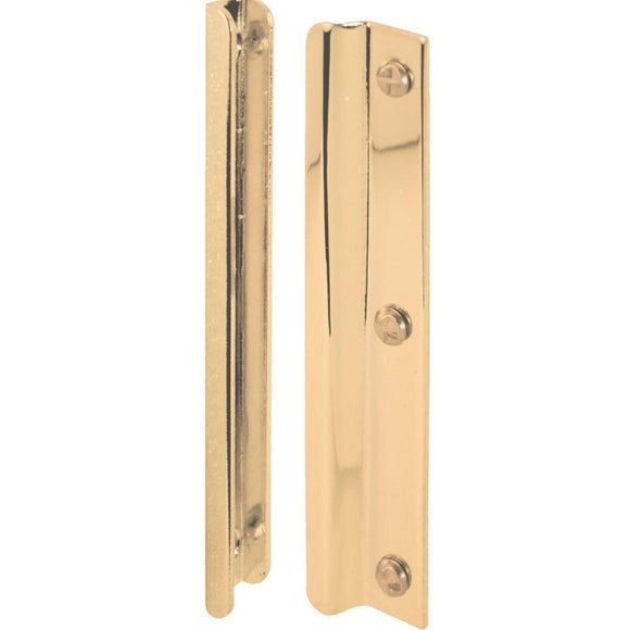 Defender Security 7 In. Polished Brass Entry Door Latch Shield