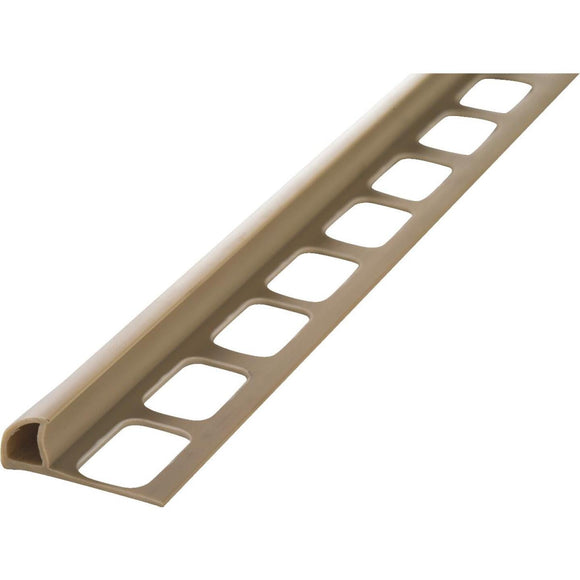 M D Building Products 5/16 In. x 8 Ft. Beige PVC Bullnose Tile Edging