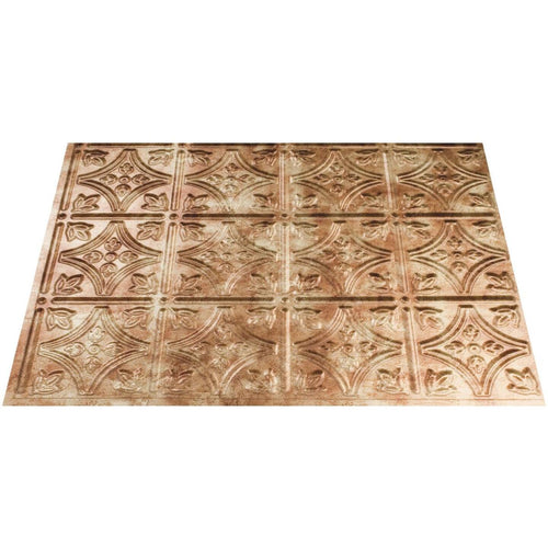 Fasade 18 In. x 24 In. Thermoplastic Backsplash Panel, Bermuda Bronze Traditional 1 Panel