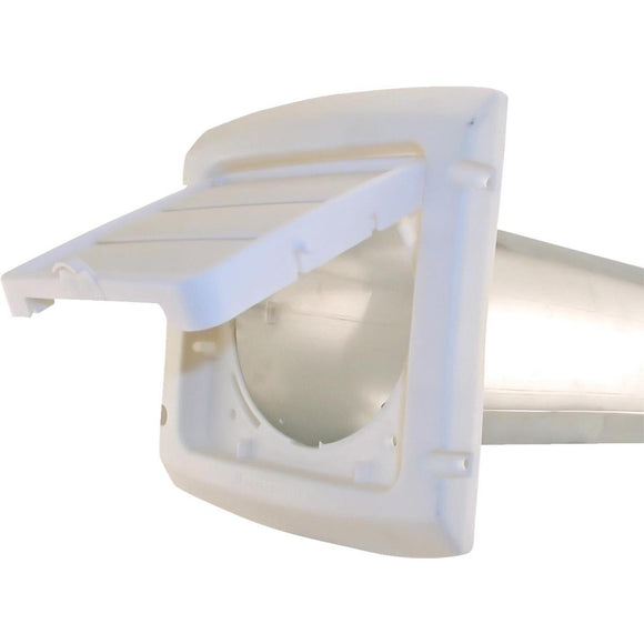 Dundas Jafine EzAccess 4 In. White Plastic Dryer Vent Hood