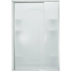 Sterling Vista Pivot II 48 In. W. X 65-1/2 In. H. Chrome Pebbled Glass Shower Door