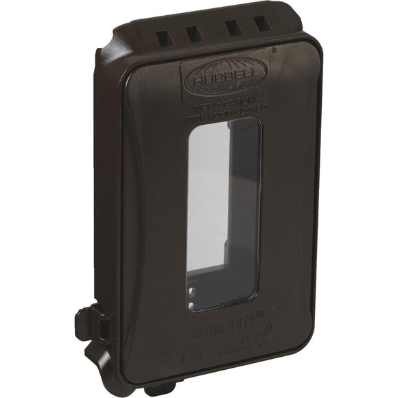 TayMac Single Gang Rectangular Polycarbonate Bronze Expandable Outdoor Box Cover