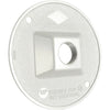 Hubbell 4 In. 1-Outlet 1/2 In. NPT White Zinc Weatherproof Electrical Cover