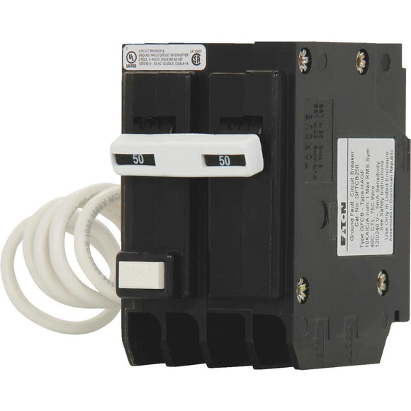 Eaton BR 50A Double-Pole GFCI Breaker