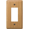 Amerelle 1-Gang Solid Oak Rocker Decorator Wall Plate, Light Oak