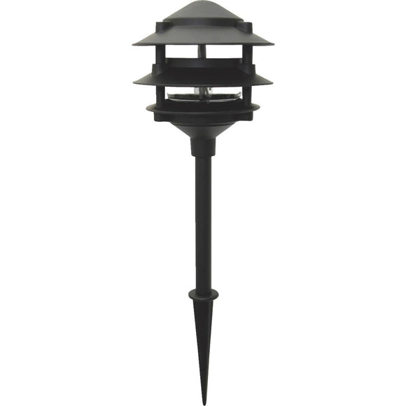 Moonrays Incandescent Black 3-Tier Landscape Stake Light