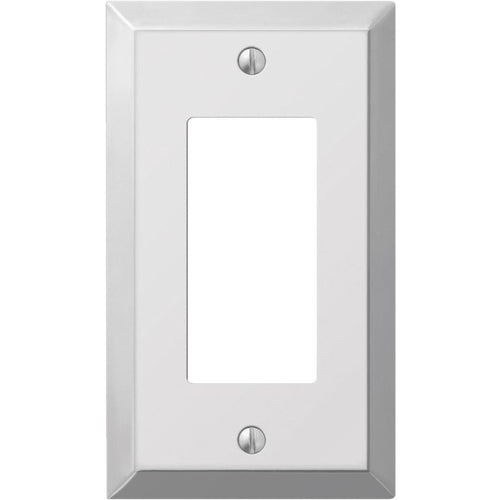 Amerelle 1-Gang Stamped Steel Rocker Decorator Wall Plate, Polished Chrome