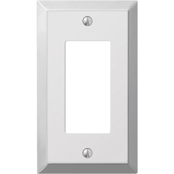 Amerelle 1-Gang Stamped Steel Rocker Decorator Wall Plate, Polished Chrome