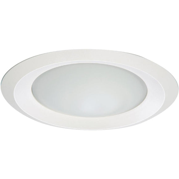 Halo 6 In. White Disc Frosted Glass Lens Recessed Light Fixture Trim