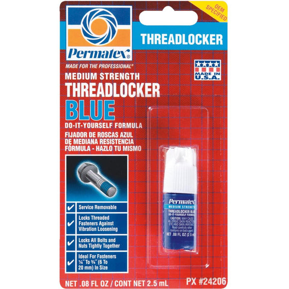 PERMATEX 0.08 Oz. Blue Medium Strength Threadlocker