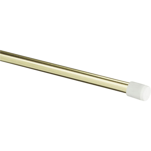 Kenney Strafford 28 In. To 48 In. 7/16 In. Spring Tension Rod, Brass