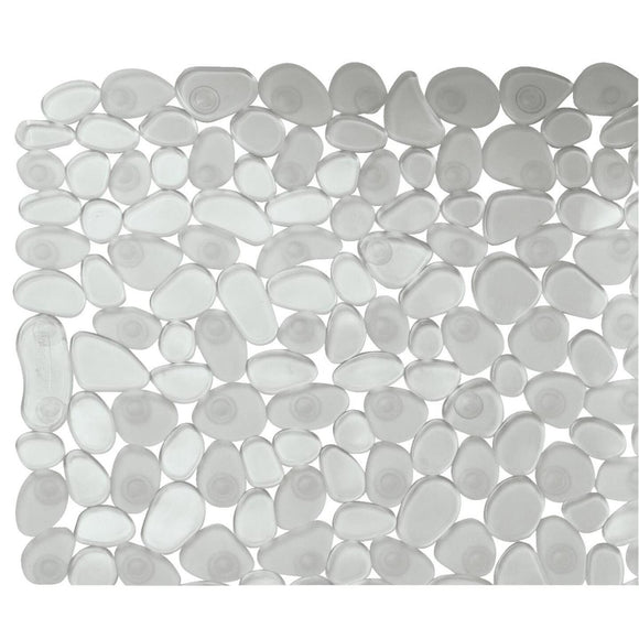 InterDesign Pebblz 13.75 In. x 26.50 In. Clear Bath Mat