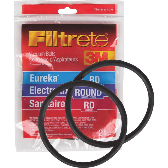 3M Filtrete Type RD Eureka, Electrolux, Sanitaire Vacuum Cleaner Belt (2-Pack)