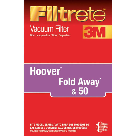 3M Filtrete Hoover Fold Away & 50 Allergen Fold Away, Fold Away Turbo, TurboPower Vacuum Filter