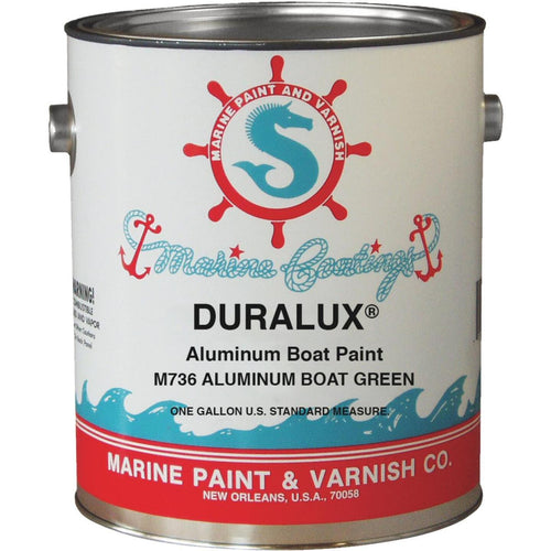 DURALUX Semi-Flat Marine Aluminum Boat Paint, Green, 1 Gal.,