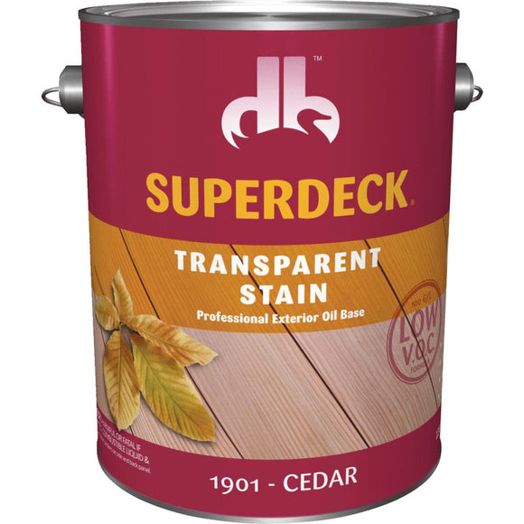 Duckback SUPERDECK VOC Transparent Exterior Stain, Cedar, 1 Gal.