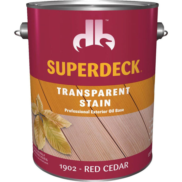 Duckback SUPERDECK Transparent Exterior Stain, Red Cedar, 1 Gal.