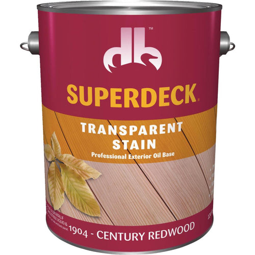 Duckback SUPERDECK Transparent Exterior Stain, Century Redwood, 1 Gal.