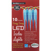 J Hofert Blue 10-Bulb 6 In. LED Icicle Light Set with White Wire