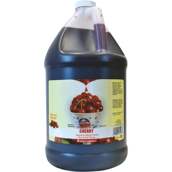 Gold Medal Cherry Sno-Kone Syrup, 1 Gal.