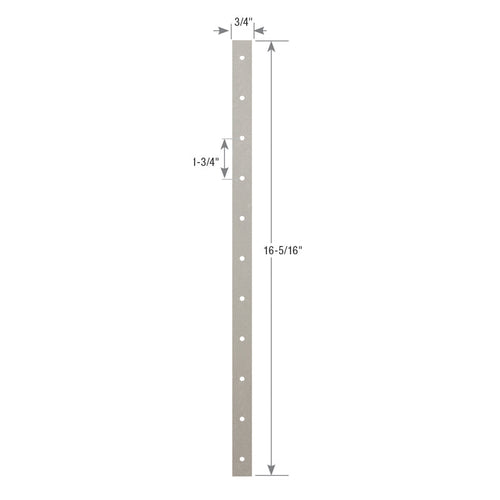 Mitek LSTA Series LSTA12 Light-capacity Strap Tie, 12 In L, 1-1/4 In W, Galvanized (12 x 1-1/4)