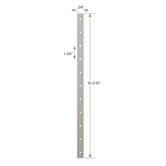 Mitek LSTA Series LSTA12 Light-capacity Strap Tie, 12 In L, 1-1/4 In W, Galvanized (12