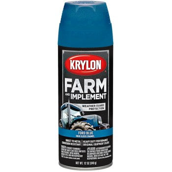 Krylon K01936000 Farm & Implement Spray Paint, Ford Blue ~ 12 oz Aerosol