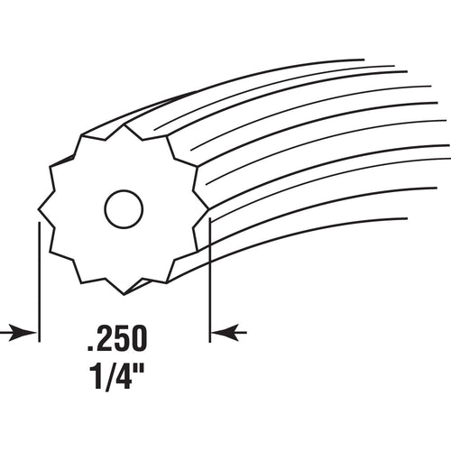 Prime-Line Screen Retainer Vinyl Spline .25 Round 25' per roll (Black)