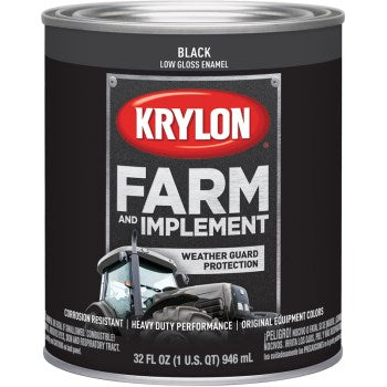 Krylon K02022000 Low Gloss Black Paint ~ Qt