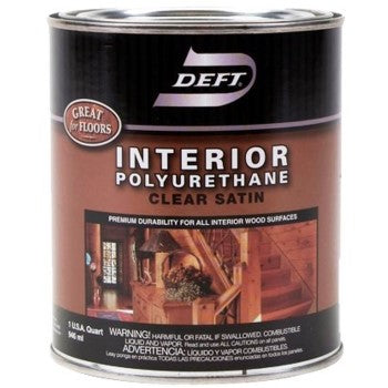 Deft 22604 Interior Oil-Based Polyurethane, Satin ~ Quart