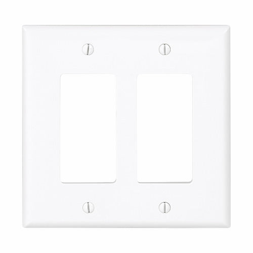 Eaton Cooper Wiring Decorator / GFCI Wallplate, White 2 Gang