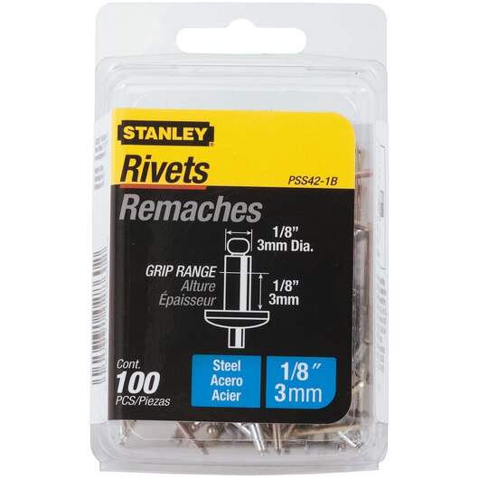 Stanley 1/8 in x 1/8 in Steel Rivets (100 Pk)