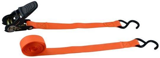 ProSource Ratchet Tie-Down S-Hook Polyester Webbed Orange (1