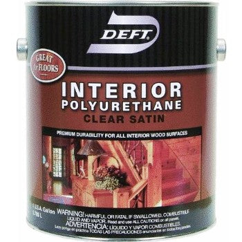 Deft 22601 Interior Polyurethane, Clear Satin ~ Gallon