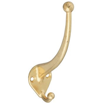 National 199273 Brass Garment Hook, 3-1/2inch