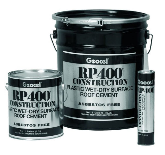Geocel  RP-400® Construction Plastic Wet-Dry Surface Roof Cement (7 quart)