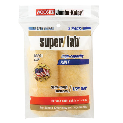 Wooster Brush Super/Fab Jumbo-Koter Paint Roller, 3/4 in Nap, 6-1/2 (3/4 x 6-1/2)