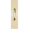 National N270-400 Door Pull Plate, Brass Finish - 3 1/2