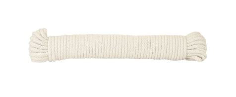 Wellington Natural Braided Cotton Clothesline Rope