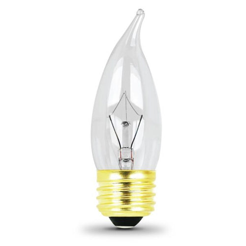 Feit Electric 25-Watt Clear Flame Tip Incandescent Light Bulb