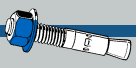 Midwest Fastener TorqueMaster Blue Wedge Anchors 1/2 x 3-3/4 (1/2 x 3-3/4)