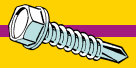 Midwest Fastener Hex Washer Self-Drilling Screws #14 x 2