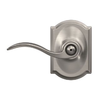 Schlage Accent Lever with Camelot Trim Bed & Bath Lock