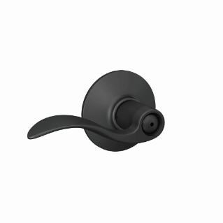 Schlage Accent Lever Bed & Bath Lock (Matte Black - F40ACC622)