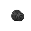 Schlage Georgian Knob Bed & Bath Lock (Matte Black - F40 GEO 622)