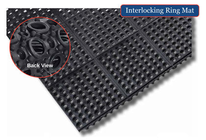 QRRI Flexgard Interlocking Ring Mat  36 in. L x 36 in. W (36