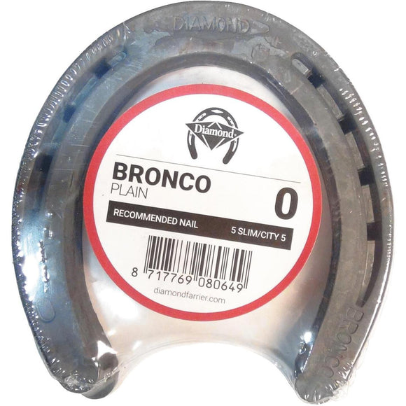 Diamond Plain Bronco Front & Hind 5 In. Horseshoe (1-Pair)