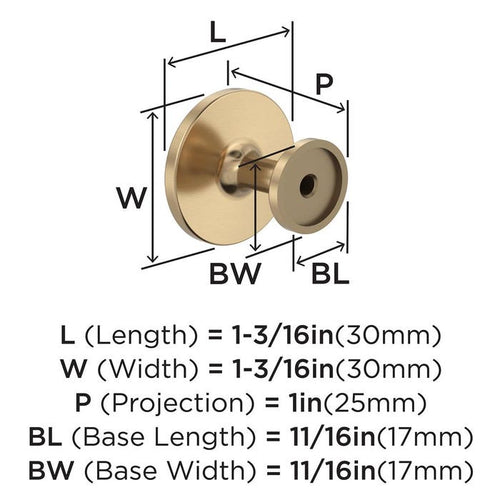 Amerock BP37025CZ Loop Collection Knob