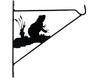 Landscapers Select Plant Bracket Frog Wall Mount Matte Black
