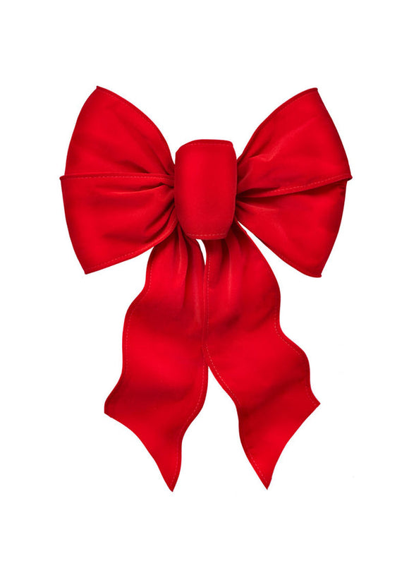 Holiday Trims 7371 Red Velvet Deluxe Bow Wired 5 Loop 12